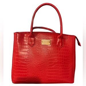 PRICE CUT!!!Badgley Mischka Large Tote; NWOT; Gorgeous RED! Nice size tote.